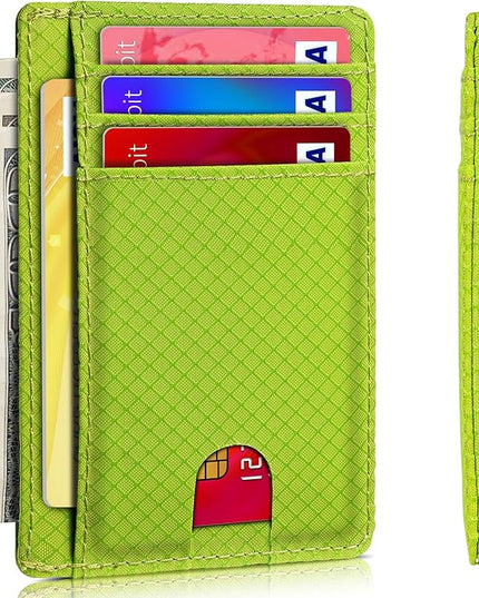Artpaxy Slim Wallet for Men & Women, Minimalist Front Pocket Card Holder for Travel, RFID Blocking, Water Resistant Nylon Wallet for ID & Cash & Credit Card