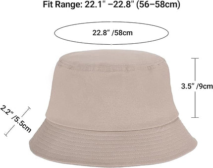 Umeepar Unisex Cotton Packable Bucket Hat Sun Hat Plain Colors for Men Women