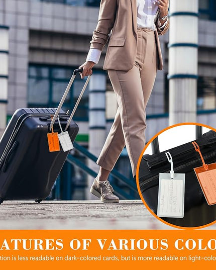 30 Pack Luggage Tags for Suitcases, Airplane Travel Essentials for Flying, International Travel Must Haves, and Luggage Accessories by Sodsay