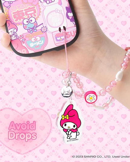 iFace Hello Kitty and Friends Beaded Wristlet Universal Phone Charm Strap - Cute Wrist Chain Lanyard Aesthetic Decor Strap for Cell Phone Camera Keys AirPods Keychains