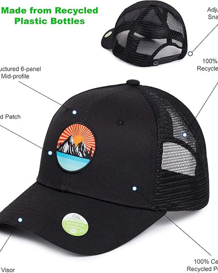 Ecofera Men's Eco-Friendly Snapback Trucker Hat Baseball Cap