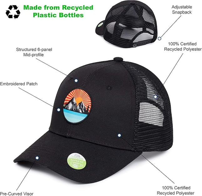 Ecofera Men's Eco-Friendly Snapback Trucker Hat Baseball Cap