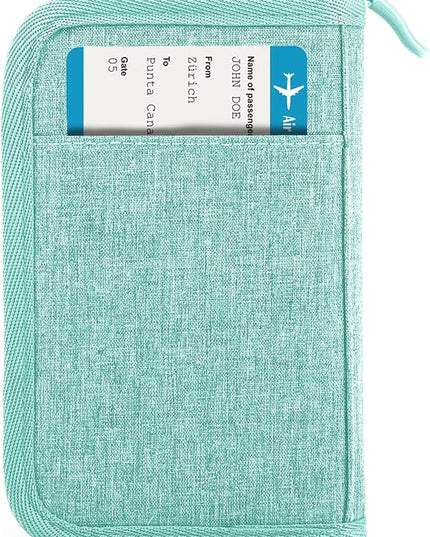 Passport Holder for Travel Essentials, RFID Blocking Protector Passport Wallets, Passport Document Organizer Case for Travel Must Have, Passport Book for Women, Couple, Family Cards, Tickets, ID, Cash