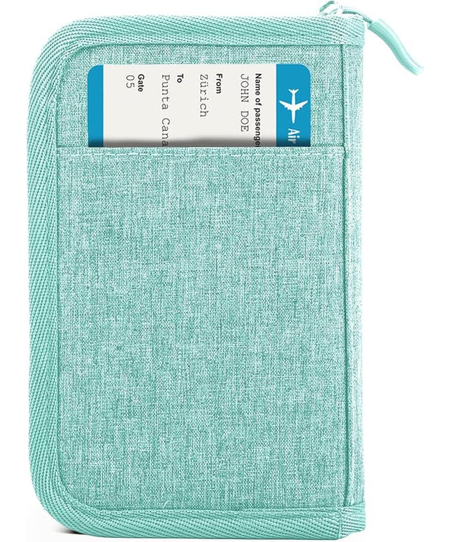 Passport Holder for Travel Essentials, RFID Blocking Protector Passport Wallets, Passport Document Organizer Case for Travel Must Have, Passport Book for Women, Couple, Family Cards, Tickets, ID, Cash