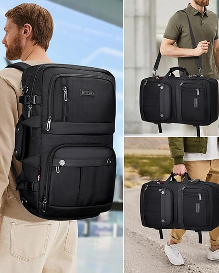 WITZMAN Carry on Travel Backpack for Men Women Laptop Backpack with USB Charging Port Airline Approved(B683 Classic Black)