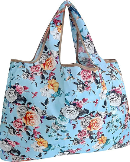 allydrew Large Foldable Tote Nylon Reusable Grocery Bags