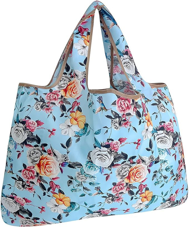 allydrew Large Foldable Tote Nylon Reusable Grocery Bags