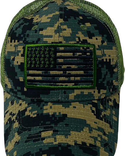Roytrense Embroidered American Flag Unisex Baseball Cap (100% Cotton)