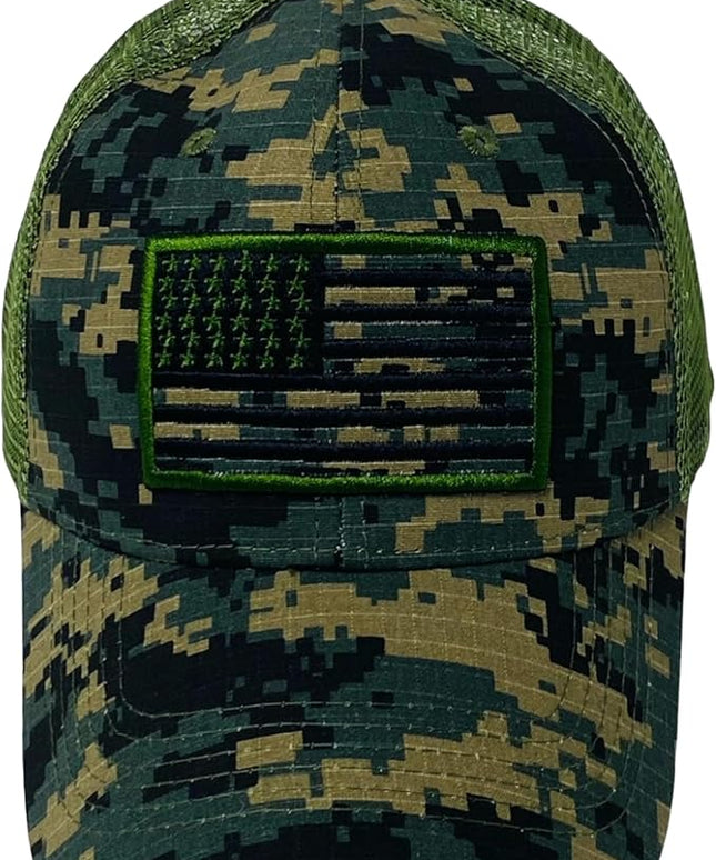 Roytrense Embroidered American Flag Unisex Baseball Cap (100% Cotton)