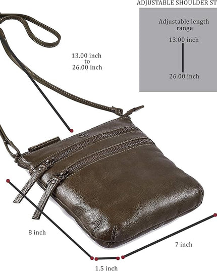 Crossbody Sling Bag for Women Small Real Leather Purse Vintage Travel Crossover Shoulder Bag Handmade