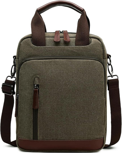 mygreen Small Canvas Crossbody Shoulder Bag Messenger Bag Work Bag
