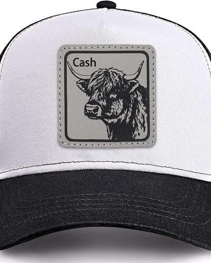 Animal Trucker Hats Leather Pattern Adjustable Snapback Mesh Animal Baseball Cap for Men