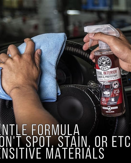 Chemical Guys Total Interior Cleaner & Protectant - Black Cherry, Car Cleaning Spray, Cleans and Protects Leather, Vinyl, Plastic, Rubber, and Glass, Safe for Trucks, SUVs, Jeeps, RVs & More - 16 oz