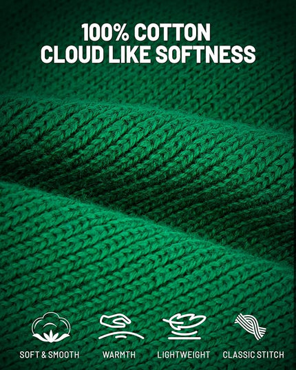 AOPREL Beanie with The Light, Unisex USB Rechargeable Headlamp Winter Knitted Cap for Men Dad Husband