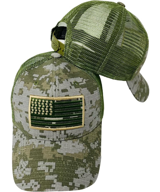 Roytrense Embroidered American Flag Unisex Baseball Cap (100% Cotton)