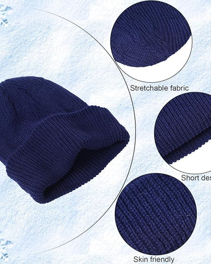 Geyoga 9 Pieces Winter Beanie Hats Trawler Short Beanie Watch Hat Warm Knit Fisherman Skull Cap for Men Women, 9 Colors