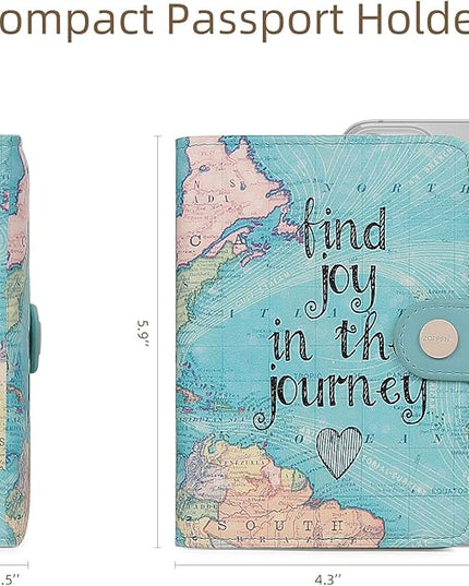 ZOPPEN Passport Holder Women, Passport Cover Travel Wallet Rfid Blocking Passport Wallet Cover Case Travel Essentials Document Organizer, Map