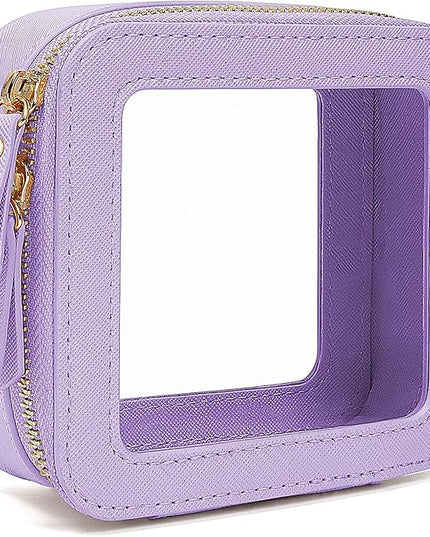 Travel Clear Makeup Bag Set, TSA Approved Cosmetic Bag Case with Zipper Portable Makeup Pouch Toiletry Bag Traveling Cosmetic Organizer Storage Bag Car Organizer Car Essentials