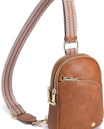 INICAT RFID Blocking Sling Bag Anti Theft Crossbody Bags Women Valentine's Day Gifts Travel Purses Vegan Leather
