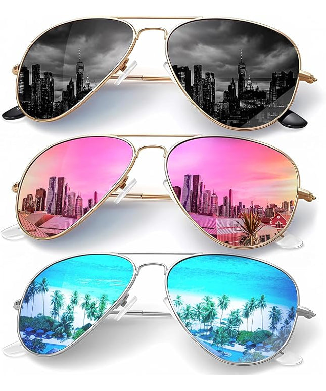 KALIYADI Classic Aviator Sunglasses for Men Women Driving Sun glasses Polarized Lens UV Blocking