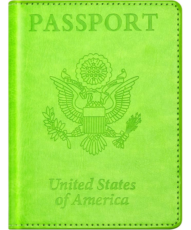 BB-green Passport and Vaccine Card Holder Combo with Vaccine Card Slot, Wallet, Cover for Women and Men