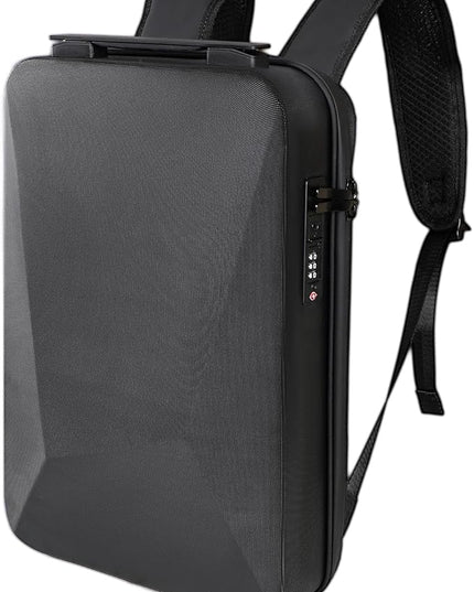SWESEN Hard Shell Laptop Backpack for Men, Waterproof Laptop bag fit 17.3 Inch Commute Backpack, Tsa Business Commute Backpack,stylish Anti-theft Travel Backpacks USB Charging Port, Black
