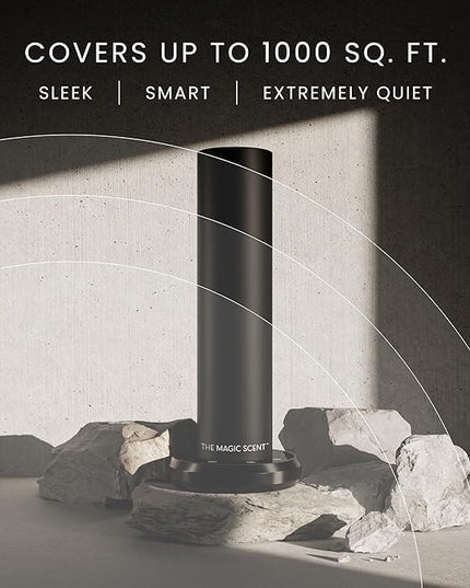 The Magic Scent Bluetooth Tower Diffuser Home & Office - Smart Ultra-Quiet for Home & Hotel - Waterless Cold-Air Programmable Professional Diffuser Machine - Essential Aroma Oil Included