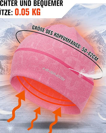 Skull Caps Beanies for Men & Women, Elastic Thermal Running Hat, Windproof Cycling Cap Helmet Liner Soft Beanie Hat