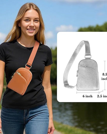INICAT RFID Blocking Sling Bag Anti Theft Crossbody Bags Women Valentine's Day Gifts Travel Purses Vegan Leather