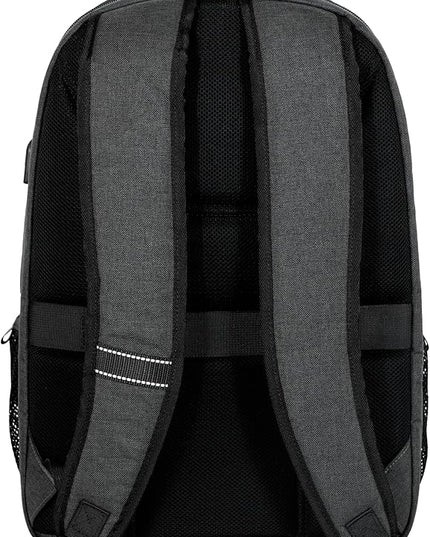 Lenovo B325 Laptop Backpack, Grey, 17-Inch, Water-Resistant Travel Backpack with External USB Port, Anti-Theft Design, Luggage Strap, for Men & Women, Perfect for Work, School, and Travel
