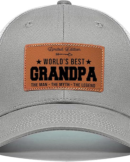 VIOZOFA Men's Hat Gifts - Men Cap Gifts for Christmas Father's Day Birthday Trucker Hat Leather Pattern Baseball Cap