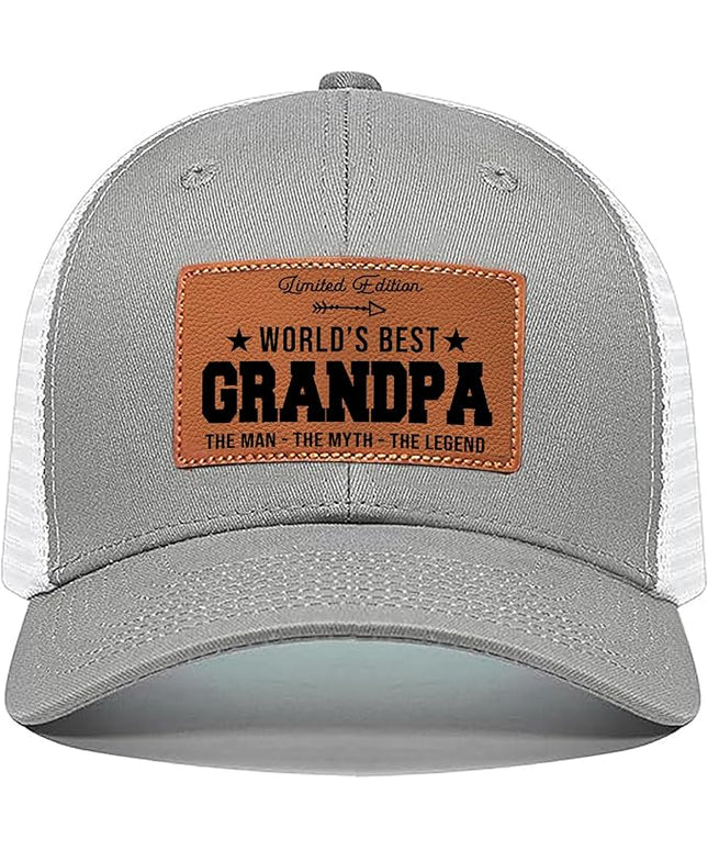 VIOZOFA Men's Hat Gifts - Men Cap Gifts for Christmas Father's Day Birthday Trucker Hat Leather Pattern Baseball Cap