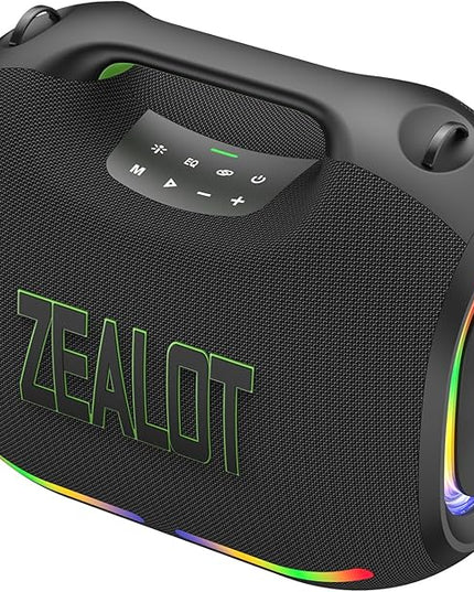 ZEALOT 250W Bluetooth Speaker, ZE21 Portable Speaker/Powerful Sound and Deep Bass, Multi-Device Pairing, IPX6 Waterproof, 5.3 BT, 48000mAh Long Playtime for Party, Outdoor, Home, Travel (Black)