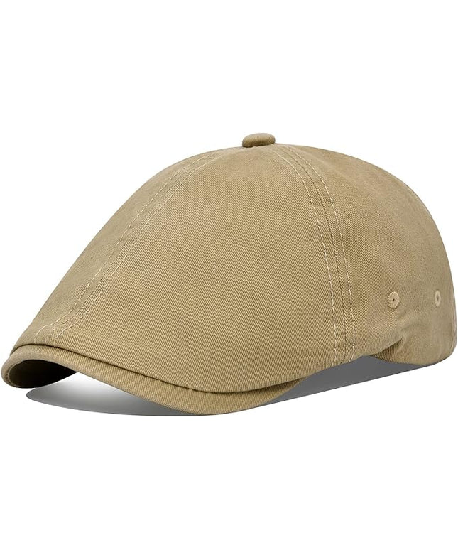 VOBOOM Cotton Washing Flat Cap Cabbie Hat Gatsby Ivy Irish Hunting Newsboy