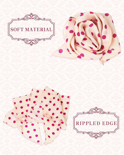 Chiffon Scarf for Women, Removable Flower Neck Scarf Light Soft Fashion Rose Scarves Versatile Headband or Hair Band