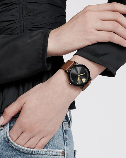 Movado Bold Evolution 2.0 Men's Watch - Swiss Quartz Movement, Nappa Leather Strap - 3 ATM Water Resistance - Luxury Fashion Timepiece for Him - 40mm