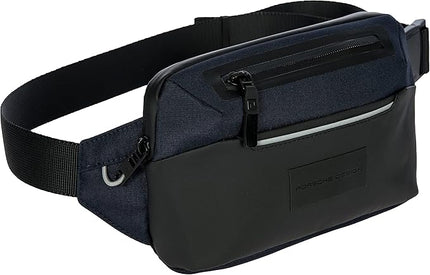 Porsche Design Urban Eco Belt Bag, Premium Crossbody Fanny Pack Made from Recycled Polyester with Zippered Compartments, Adjustable Belt and Car-Inspired Clasp for Everyday Use - Blue