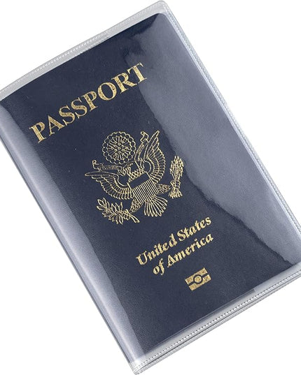 10 Pack Passport Cover Clear Plastic Passport Protector Case Passport Sleeve Clear Vinyl Transparent Passport Holder Travel Document Organizer