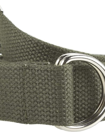Gelante Canvas Web D Ring Belt Silver Buckle Military Style for men & women 1 or 3 pcs