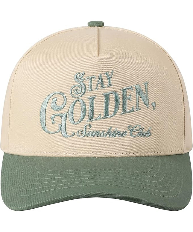 MIRMARU Two-Tone Vintage Canvas Trucker Hats for Men & Women, Adjustable Size Baseball Caps with Trendy Embroidered Design