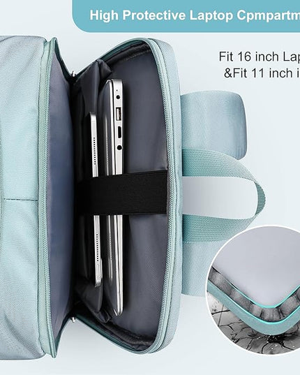 PIJUSHI Travel Backpack for Women Flight Aprroved Carry on Bag Large Casual Luggage Backpack Fit 16 inch Laptop(PE050 Teal Blue)