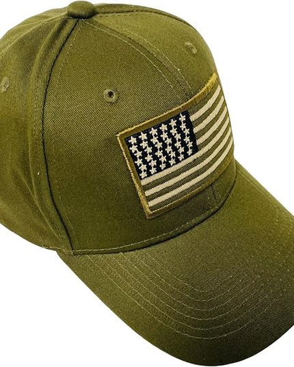 Roytrense Embroidered American Flag Unisex Baseball Cap (100% Cotton)