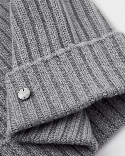 KVSS 100% Pure Cashmere Beanie for Women & Men Knit Winter Hat Cuff Rib Cap | Luxury from Inner Mongolia