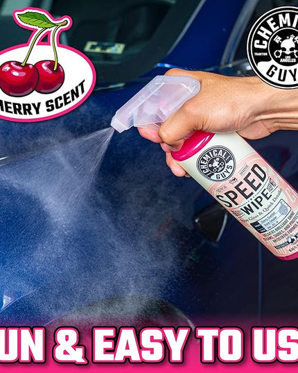 Chemical Guys WAC_202_16 Speed Wipe Quick Detailer, Safe for Cars, Trucks, SUVs, Motorcycles, RVs & More, 16 fl oz, Cherry Scent (Pack of 2)