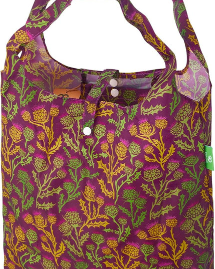ECO CHIC Foldable Reusable Grocery Bags - Lightweight, Recycled & Reusable Shopping Bag - Waterproof Packable Tote