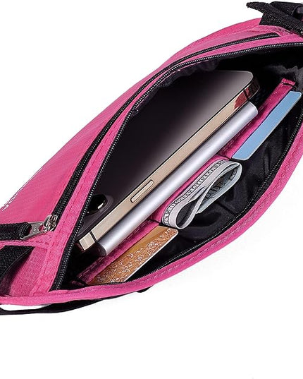 Travel Money Belt - Slim Passport Holder Travel Wallet with RFID Blocking Travel Pouch Undercover Fanny Pack for Women
