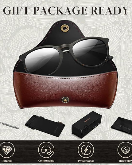 SUNGAIT Premium Vintage Round Sunglasses for Women Men Classic Retro Trendy Style