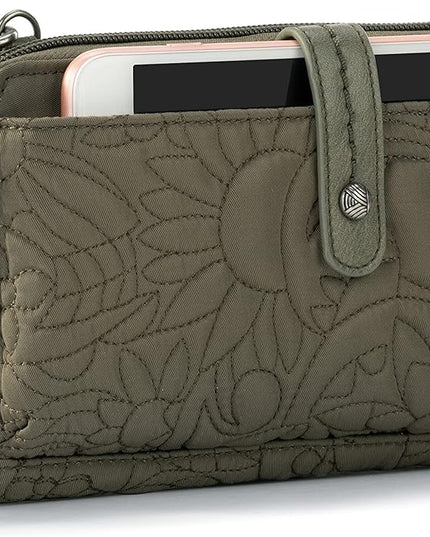 Sakroots Artist Circle Smartphone Crossbody in Coated Canvas, Detachable Wristlet Strap