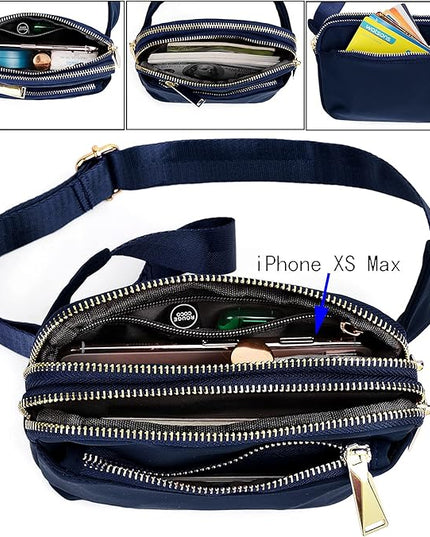 UTO Fanny Pack for Women Crossbody Trendy Fashion Belt Purse Chest Waist Hip Bumbag for Outdoor Shopping Travel Hiking