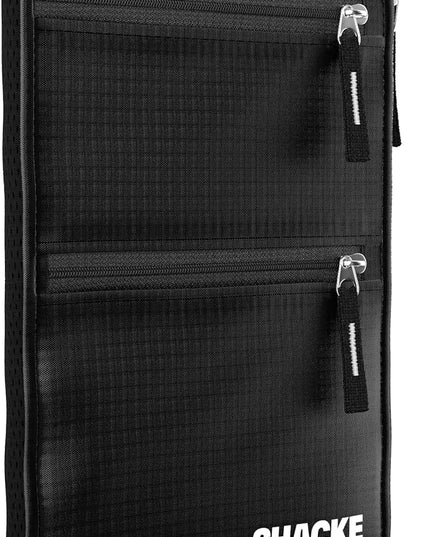 Shacke Hidden Travel 2 in 1 Belt Wallet Black Neck/Belt Hybrid Wallet w/RFID Blocker - Neck Pouch Passport Holder